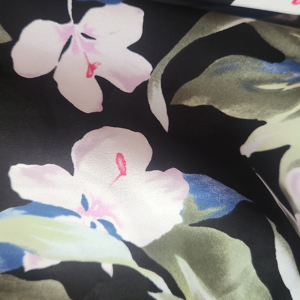 NWT Show Me Your Mumu Charleston Black Tropical Tie Front Long Sleeve Romper, XS - Picture 5 of 11